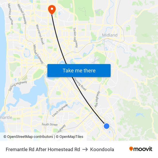 Fremantle Rd After Homestead Rd to Koondoola map