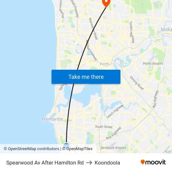 Spearwood Av After Hamilton Rd to Koondoola map
