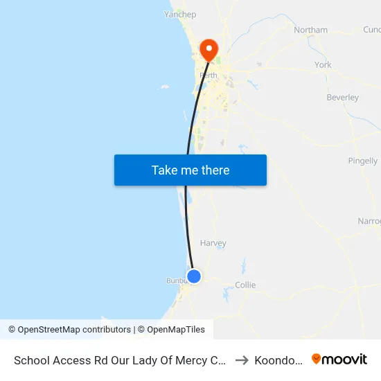 School Access Rd Our Lady Of Mercy College to Koondoola map