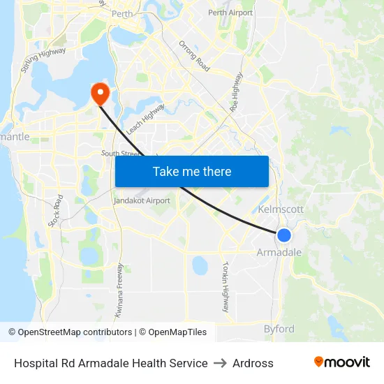 Hospital Rd Armadale Health Service to Ardross map