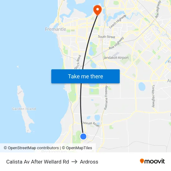 Calista Av After Wellard Rd to Ardross map