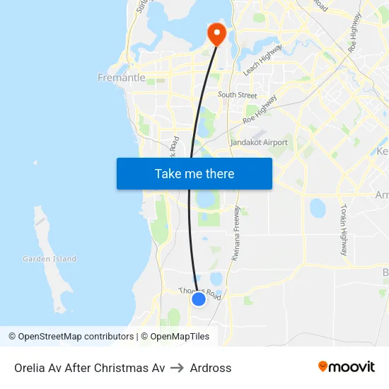 Orelia Av After Christmas Av to Ardross map