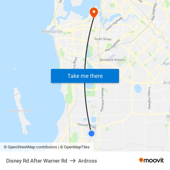 Disney Rd After Warner Rd to Ardross map