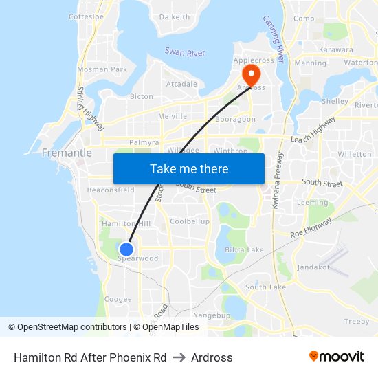 Hamilton Rd After Phoenix Rd to Ardross map