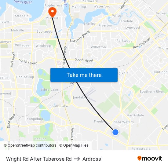 Wright Rd After Tuberose Rd to Ardross map