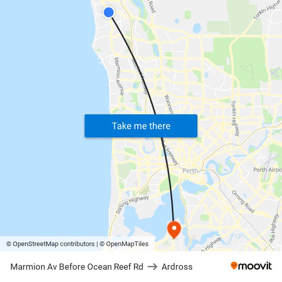 Marmion Av Before Ocean Reef Rd to Ardross map