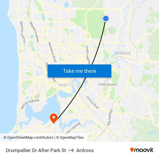 Drumpellier Dr After Park St to Ardross map