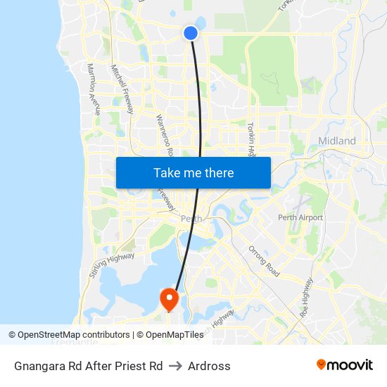 Gnangara Rd After Priest Rd to Ardross map