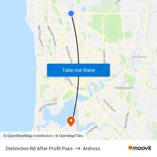 Distinction Rd After Profit Pass to Ardross map