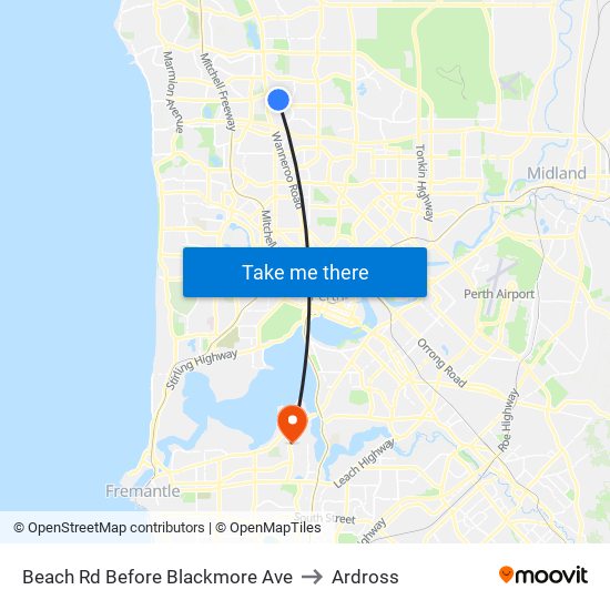 Beach Rd Before Blackmore Ave to Ardross map