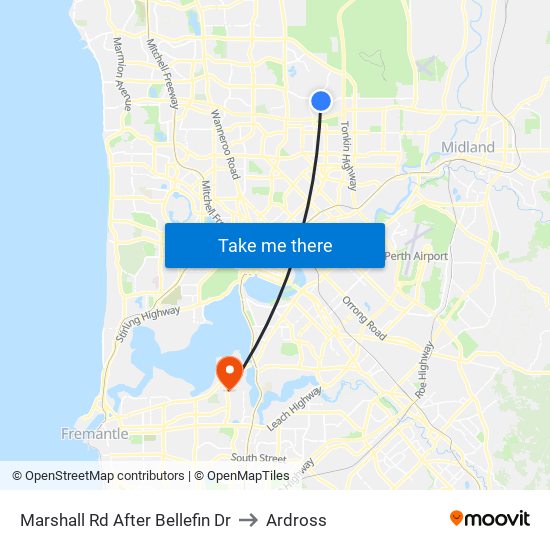 Marshall Rd After Bellefin Dr to Ardross map