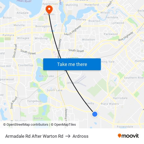 Armadale Rd After Warton Rd to Ardross map