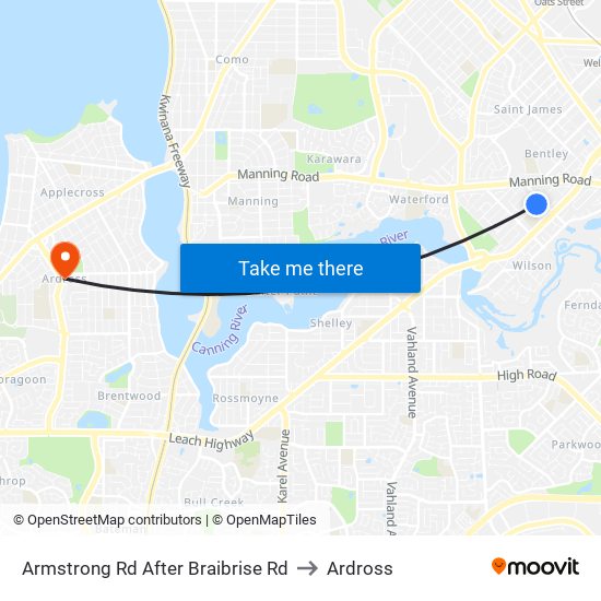 Armstrong Rd After Braibrise Rd to Ardross map