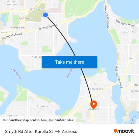 Smyth Rd After Karella St to Ardross map