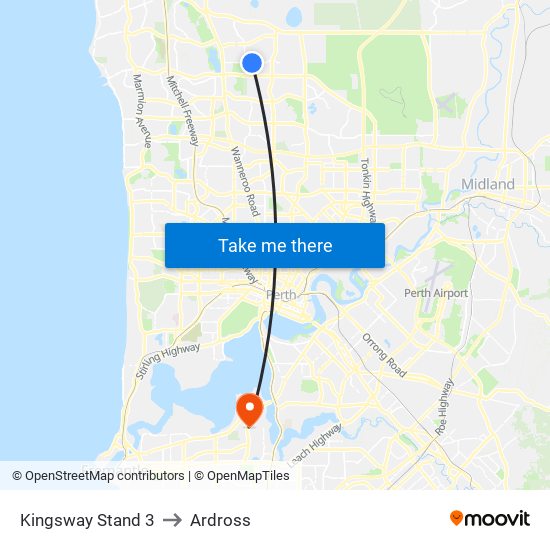 Kingsway   Stand 3 to Ardross map