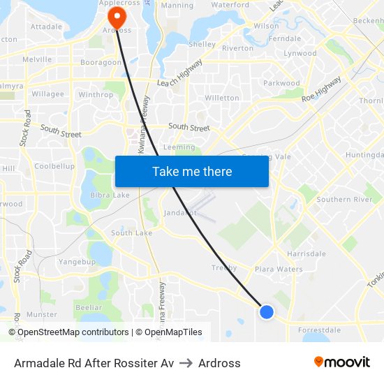 Armadale Rd After Rossiter Av to Ardross map