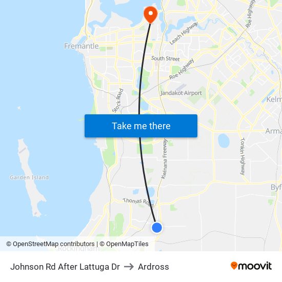 Johnson Rd After Lattuga Dr to Ardross map