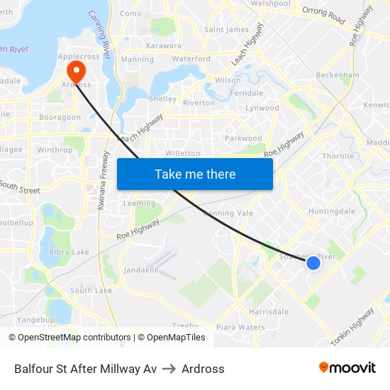 Balfour St After Millway Av to Ardross map