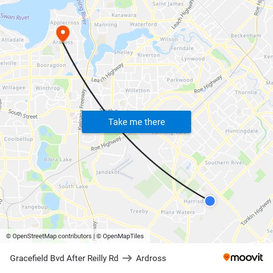 Gracefield Bvd After Reilly Rd to Ardross map