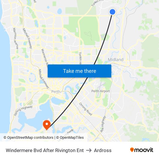 Windermere Bvd After Rivington Ent to Ardross map