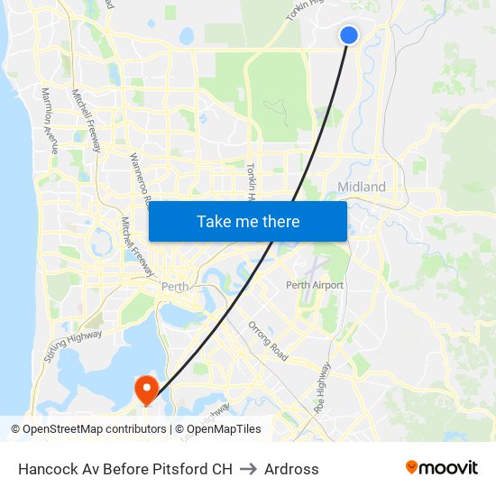 Hancock Av Before Pitsford CH to Ardross map