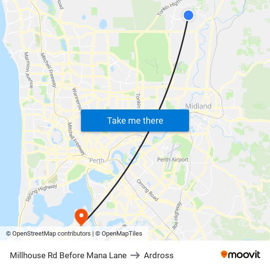 Millhouse Rd Before Mana Lane to Ardross map