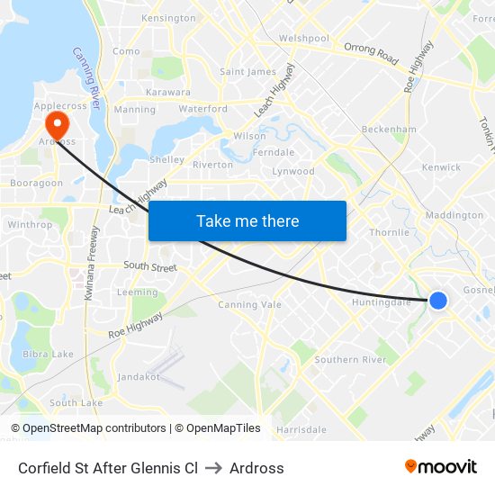 Corfield St After Glennis Cl to Ardross map