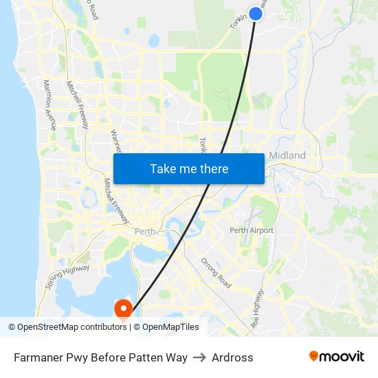 Farmaner Pwy Before Patten Way to Ardross map