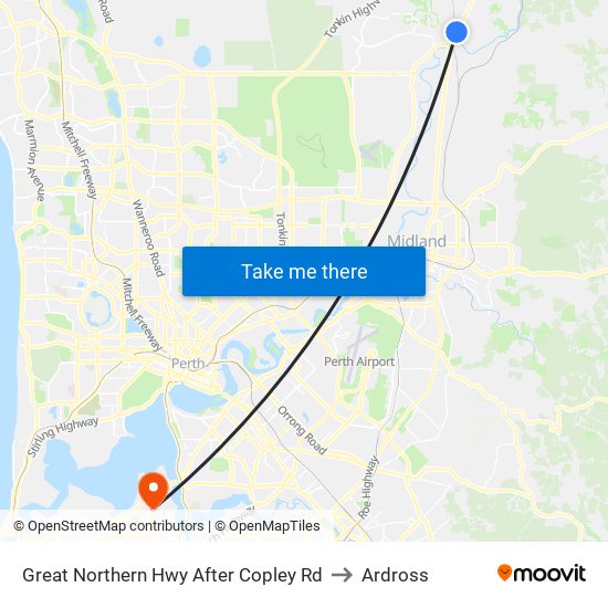 Great Northern Hwy After Copley Rd to Ardross map