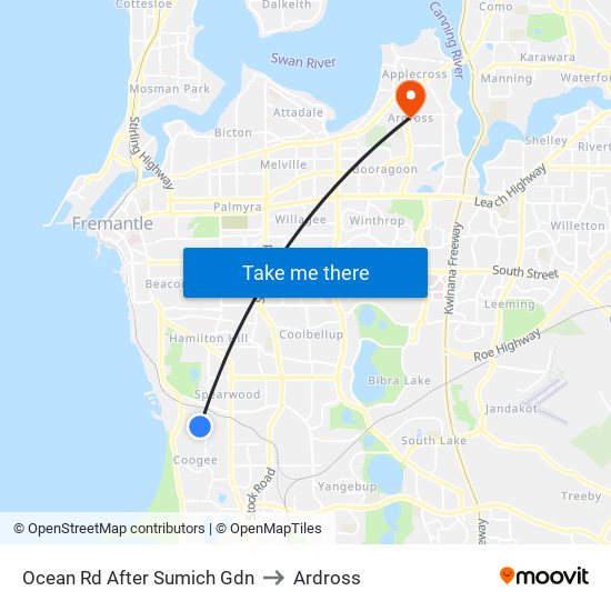 Ocean Rd After Sumich Gdn to Ardross map