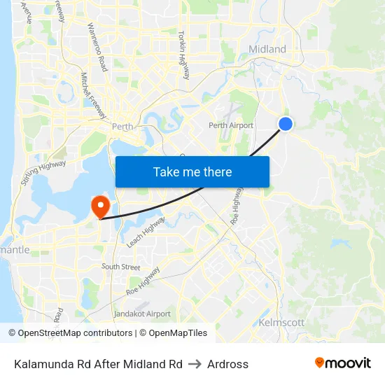 Kalamunda Rd After Midland Rd to Ardross map