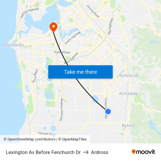 Lexington Av Before Fenchurch Dr to Ardross map