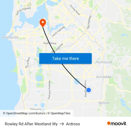 Rowley Rd After Westland Wy to Ardross map