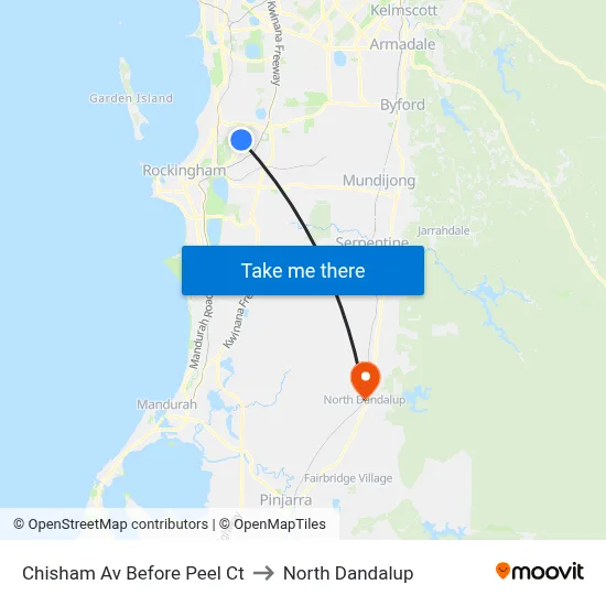 Chisham Av Before Peel Ct to North Dandalup map