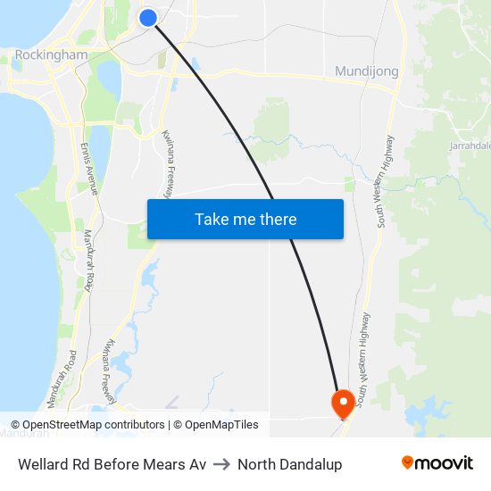 Wellard Rd Before Mears Av to North Dandalup map