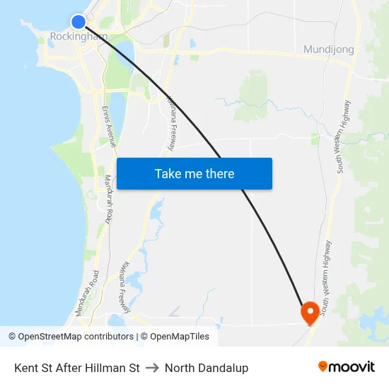 Kent St After Hillman St to North Dandalup map
