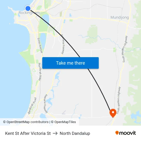 Kent St After Victoria St to North Dandalup map