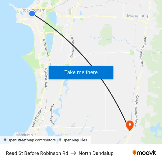 Read St Before Robinson Rd to North Dandalup map