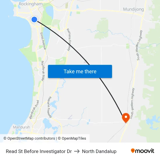 Read St Before Investigator Dr to North Dandalup map