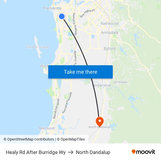 Healy Rd After Burridge Wy to North Dandalup map