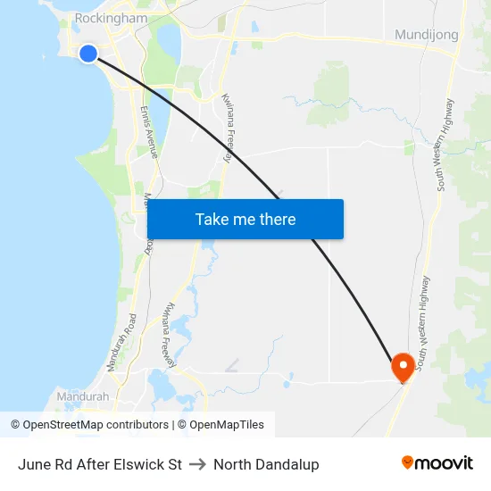 June Rd After Elswick St to North Dandalup map