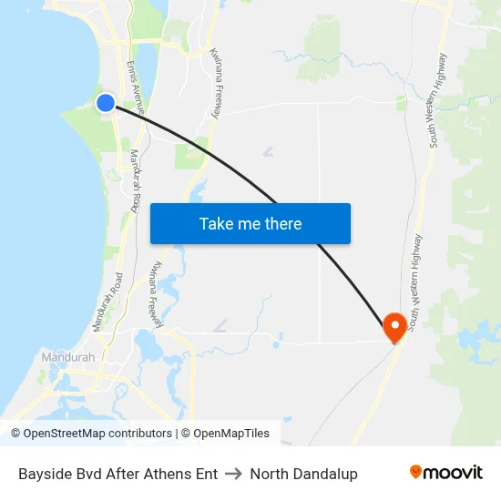 Bayside Bvd After Athens Ent to North Dandalup map