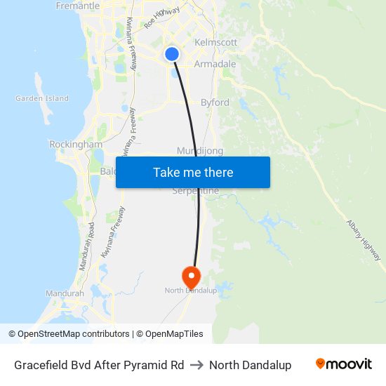 Gracefield Bvd After Pyramid Rd to North Dandalup map