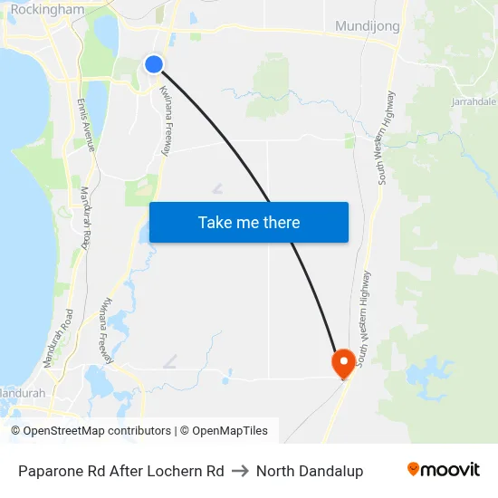 Paparone Rd After Lochern Rd to North Dandalup map