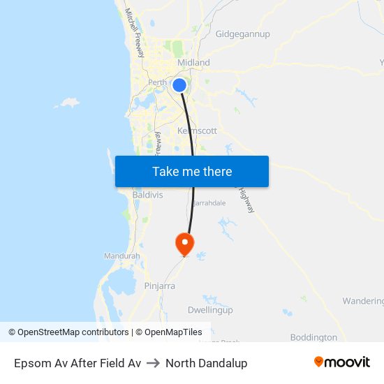Epsom Av After Field Av to North Dandalup map