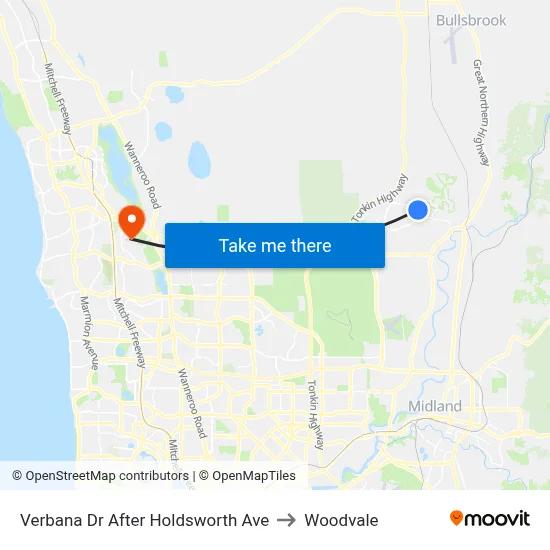 Verbana Dr After Holdsworth Ave to Woodvale map