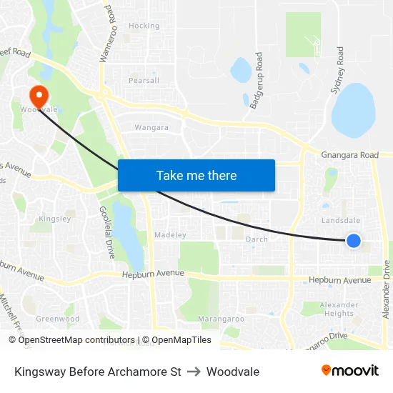 Kingsway   Before Archamore St to Woodvale map