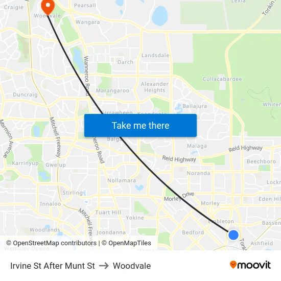 Irvine St After Munt St to Woodvale map