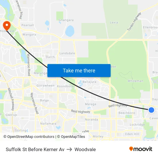 Suffolk St Before Kerner Av to Woodvale map