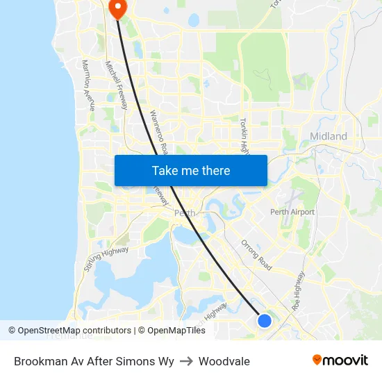 Brookman Av After Simons Wy to Woodvale map